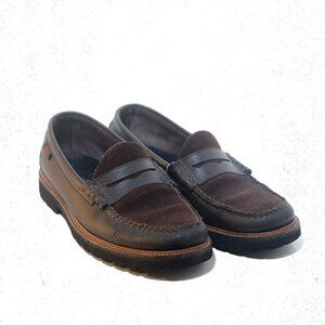 G.H. Bass Wejun Lug Sole Brown Leather Loafer